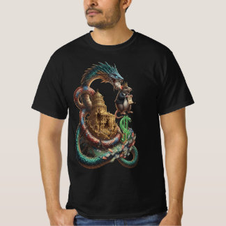 Mystic Dragon & Temple T-Shirt – Kühne Fantasy-Kun