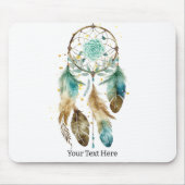 Mystic Dreamcatcher Spirituelle Metaphysische Yoga Mousepad (Vorne)