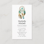 Mystic Dreamcatcher Spirituelle Metaphysische Yoga Visitenkarte (Rückseite)