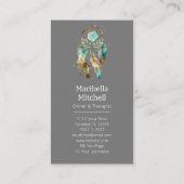 Mystic Dreamcatcher Spirituelle Metaphysische Yoga Visitenkarte (Rückseite)