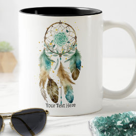 Mystic Dreamcatcher Spirituelle Metaphysische Yoga Zweifarbige Tasse