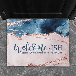 Mystic Elegance Aquamarin Peach Agate Welcome-Is Fußmatte