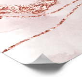 Mystic Elegance | Aquamarines Blau und Rose Gold A Poster (Ecke)