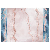 Mystic Elegance | Aquamarines Blau und Rose Gold A Tischdecke (Vorderseite (Horizontal))