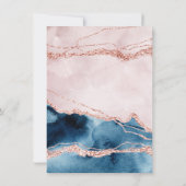 Mystic Elegance | Blue Pink Agate Wedding Einladung (Rückseite)