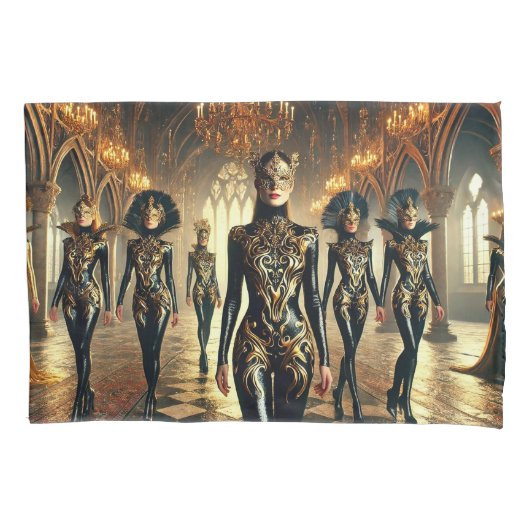 Mystic Elegance - Luxus Fantasy Pillowcase Kissenbezug (Vorderseite)