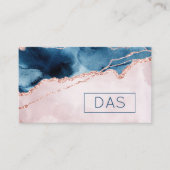 Mystic Elegance | Monogramm des Aquamarinen Rosa-G Visitenkarte (Vorderseite)