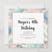 Mystic Elegance: Pastel Kirin Whispers Einladung (Vorderseite)