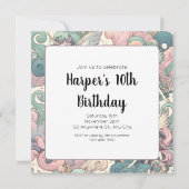 Mystic Elegance: Pastel Kirin Whispers Einladung (Rückseite)