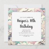 Mystic Elegance: Pastel Kirin Whispers Einladung (Rückseite)