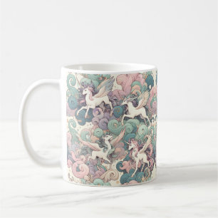 Mystic Elegance: Pastel Kirin Whispers Kaffeetasse