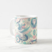 Mystic Elegance: Pastel Kirin Whispers Kaffeetasse (Vorderseite Links)
