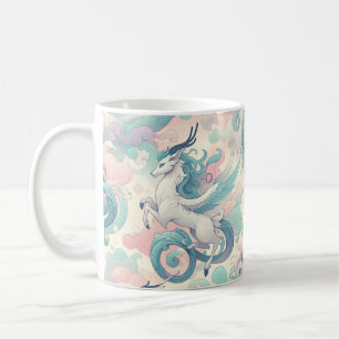 Mystic Elegance: Pastel Kirin Whispers Kaffeetasse