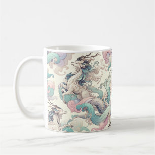 Mystic Elegance: Pastel Kirin Whispers Kaffeetasse