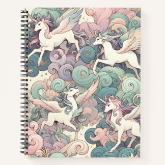 Mystic Elegance: Pastel Kirin Whispers Notizblock