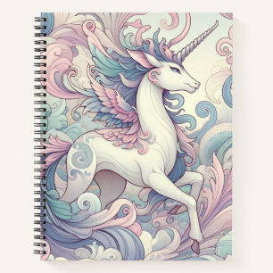 Mystic Elegance: Pastel Kirin Whispers Notizblock