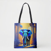 Mystic Elephant: Sunset Forest Journey Tasche (Vorderseite)