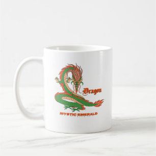 Mystic Emerald Drachen Kaffeetasse – Fantasy Kreat