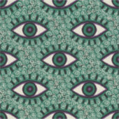 "Mystic Emerald Eyes" - Psychedelic Swirl Seamless Aufkleber (Vorderseite)