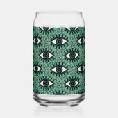 "Mystic Emerald Eyes" - Psychedelic Swirl Seamless Dosenglas (Rückseite)