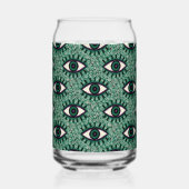 "Mystic Emerald Eyes" - Psychedelic Swirl Seamless Dosenglas (Rechts)