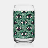 "Mystic Emerald Eyes" - Psychedelic Swirl Seamless Dosenglas (Links)
