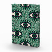 "Mystic Emerald Eyes" - Psychedelic Swirl Seamless Fotoblock (Rechts)