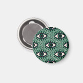 "Mystic Emerald Eyes" - Psychedelic Swirl Seamless Magnet (Vorderseite/Rückseite)