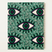"Mystic Emerald Eyes" - Psychedelic Swirl Seamless Planer (Rückseite)