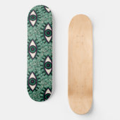 "Mystic Emerald Eyes" - Psychedelic Swirl Seamless Skateboard (Vorderseite)