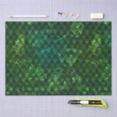 Mystic Emerald Fantasy Green Dragon Scale Pattern Seidenpapier (Handwerk)