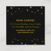 Mystic Eye Boho Celestial Moon Energy Healer Quadratische Visitenkarte (Rückseite)