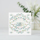 Mystic Eye Rose Reben Magische Boho Blank Card (Stehend Vorderseite)