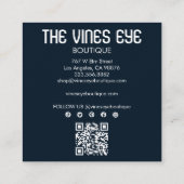 Mystic Eye Rose Reben Magischer Boho QR Social Quadratische Visitenkarte (Rückseite)