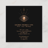 *~* Mystic Eye Shaman Sacred Geometry Alchemy Quadratische Visitenkarte (Rückseite)