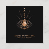 *~* Mystic Eye Shaman Sacred Geometry Alchemy Quadratische Visitenkarte (Vorderseite)