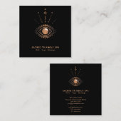 *~* Mystic Eye Shaman Sacred Geometry Alchemy Quadratische Visitenkarte (Vorne/Hinten)