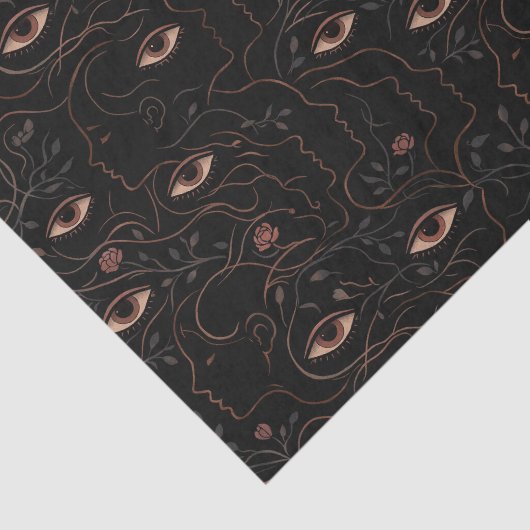 Mystic Eyes & Floral Faces Tissue Paper Seidenpapier (Ausschnitt)