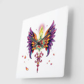 Mystic Fantasy Digital Art Quadratische Wanduhr (Winkel)
