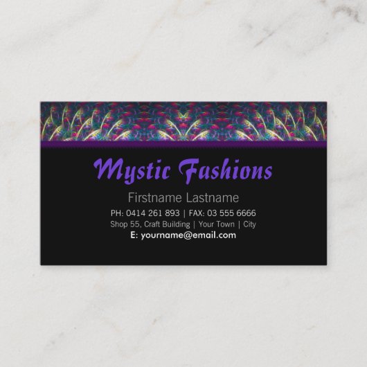 Mystic Fashion Business Card Visitenkarte (Vorderseite)