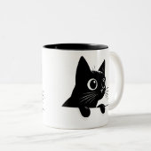 Mystic Feline Gaze Zweifarbige Tasse (VorderseiteRechts)