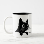 Mystic Feline Gaze Zweifarbige Tasse (Links)