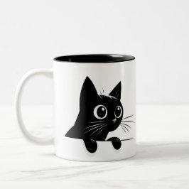 Mystic Feline Gaze Zweifarbige Tasse