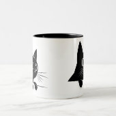 Mystic Feline Gaze Zweifarbige Tasse (Mittel)