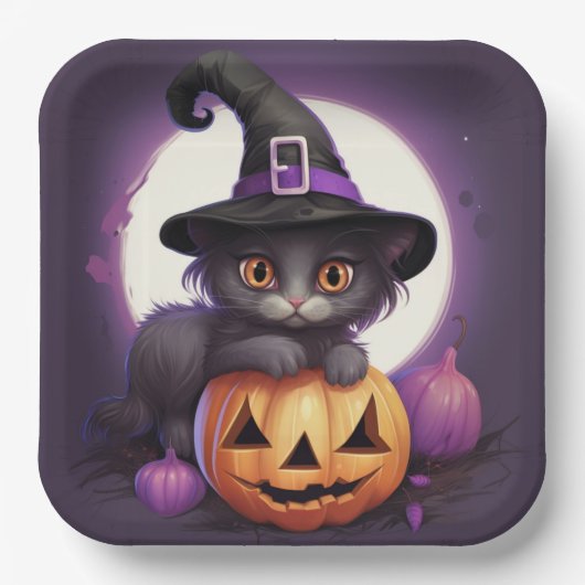 Mystic-Feline-Teller Pappteller (Vorderseite)