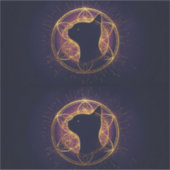 Mystic Feline Within the Sacred Circle Aufkleber (Vorderseite)