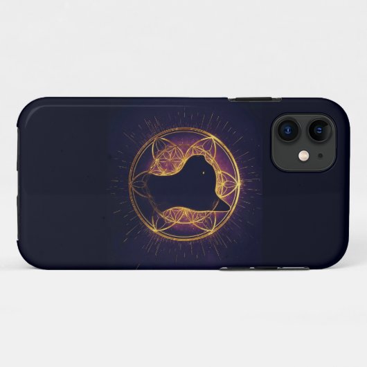 Mystic Feline Within the Sacred Circle Case-Mate iPhone Hülle (Rückseite (Horizontal))