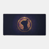 Mystic Feline Within the Sacred Circle Schreibtischunterlage (Vorderseite)