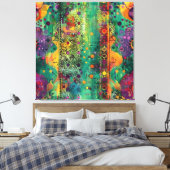 Mystic Flow - Psychedelic Abstrakt Energy Art Leinwanddruck (Insitu (Schlafzimmer))