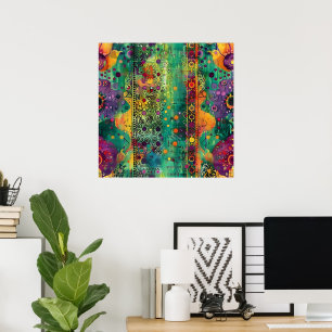 Mystic Flow – psychedelische abstrakte Energie-Kun Poster